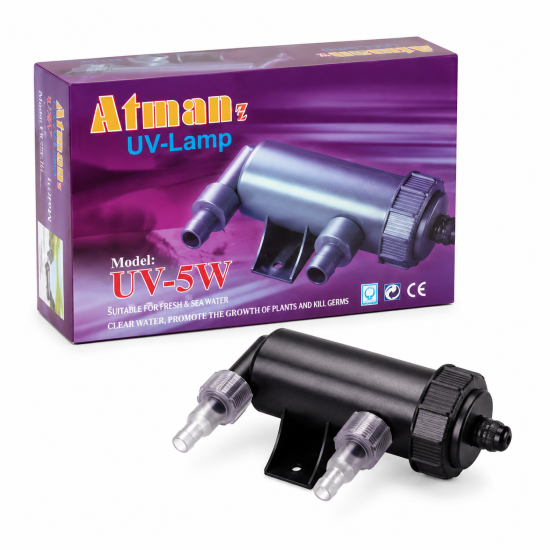 Стерилізатор для ставка та акваріумних систем Atman UV-5W, 5W недорого, гарантія 6 місяців