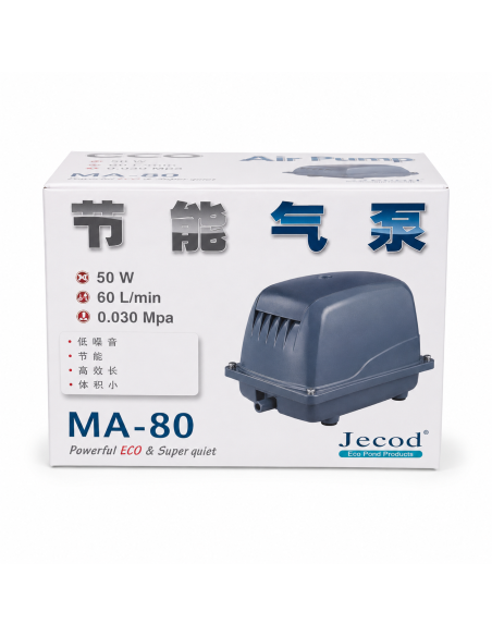 Компресор мембранний для ставка та УЗВ Jebao MA-80, 80 л/хв недорого, гарантія 6 місяців