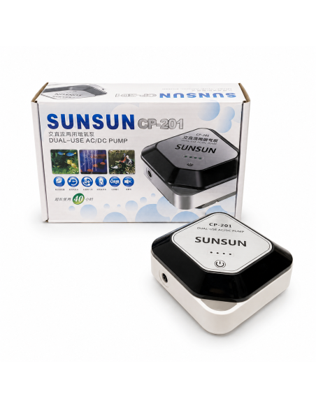 Акумуляторний одноканальний компресор SunSun CP-201, 5 л/хв недорого, гарантія 6 місяців