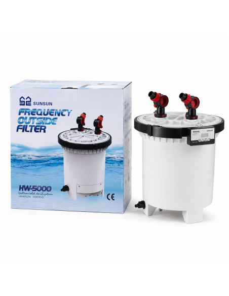 Зовнішній фільтр для акваріума SunSun HW-5000 з UV та регулятором, до 1500 л, 5000 л/год недорого, гарантія 6 місяців