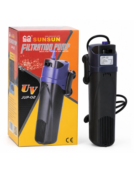 Внутрішній фільтр-стерилізатор SunSun JUP-02, UV 5W, 500 л/год недорого, гарантія 6 місяців