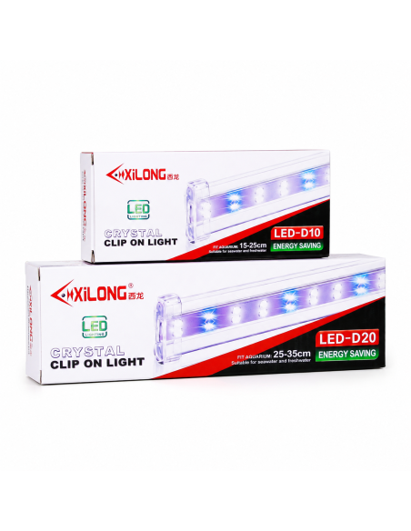 Світильник LED для акваріума XiLong LED-D10, біло-синій, 14.5 см недорого, гарантія 3 місяці
