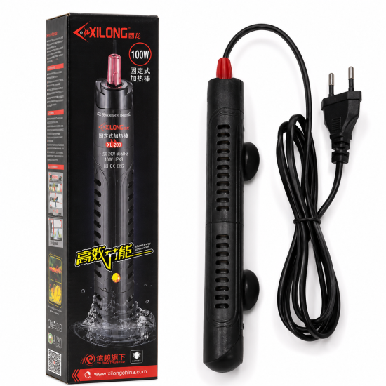 Обігрівач з терморегулятором в захисному кожусі XiLong XL-404 100w для акваріума до 100 л недорого, гарантія 3 місяці