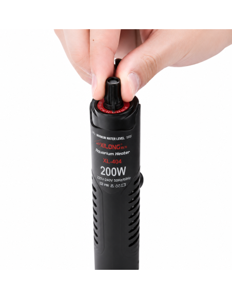 Обігрівач з терморегулятором в захисному кожусі XiLong XL-404 200w для акваріума до 200 л недорого, гарантія 3 місяці